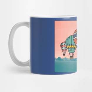 Retro Hot Air Balloons Balloon Ride Mug